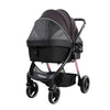 Ibiyaya® Retro Luxe Large Pet Stroller | + Exclusive Free Gift Pet Strollers Ibiyaya Silver Circle Pets 