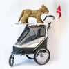 InnoPet® Sporty Deluxe Pet Pram & Dog Bike Trailer with Free Rain Cover Pet Strollers Innopet Silver Circle Pets 