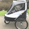 InnoPet® Sporty Deluxe Pet Pram & Dog Bike Trailer with Free Rain Cover Pet Strollers Innopet Silver Circle Pets 