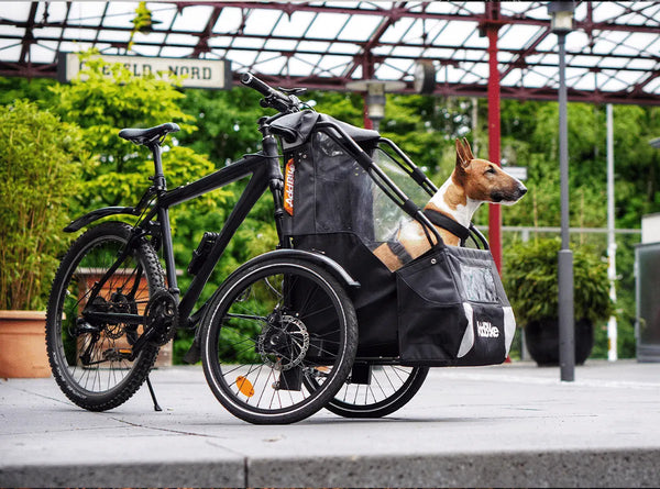 AddBike Carry Dog Front Dog Bike Trailer U.K Dog Kit Silver Circle Pets