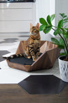 MISSOGNO Lotus American Walnut Orthopaedic Pet Bed Pet Bed MISSOGNO Silver Circle Pets 