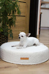 MISSOGNO Prestige Boucle Round Pet Bed Pet Bed MISSOGNO Silver Circle Pets 