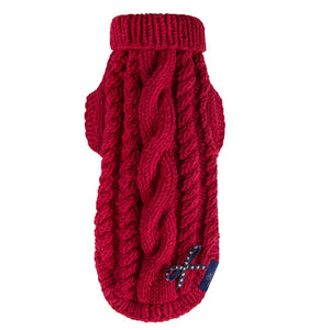 Oh Charlie Dog Sweater Love Red