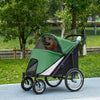 PawHut 197V Large Foldable 4-Wheel Pet Stroller Incl. Removable Cushion Dog Stroller PawHut Silver Circle Pets 