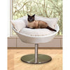 Pet Interiors Cosmo Buffalo Leather Deluxe Cat Bed Cat Bed Pet Interiors Silver Circle Pets 