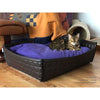 Pet Interiors Faux Leather Cat Basket BOWL Cat Bed Pet Interiors Silver Circle Pets 