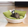 Pet Interiors Faux Leather Pet Bed MILA Cat Bed Pet Interiors Silver Circle Pets 