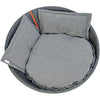 Pet Interiors Faux Leather Pet Bed MILA Cat Bed Pet Interiors Silver Circle Pets 