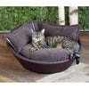 Pet Interiors Leather Pet Bed MILA Cat Bed Pet Interiors Silver Circle Pets 