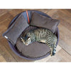 Pet Interiors Leather Pet Bed MILA Cat Bed Pet Interiors Silver Circle Pets 