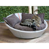 Pet Interiors Leather Pet Bed MILA Cat Bed Pet Interiors Silver Circle Pets 