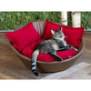 Pet Interiors Leather Pet Bed MILA Cat Bed Pet Interiors Silver Circle Pets 