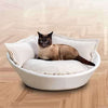 Pet Interiors Leather Pet Bed MILA Cat Bed Pet Interiors Silver Circle Pets 