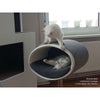 Pet Interiors Rondo Leather Cat Bed Stand Cat Bed Pet Interiors Silver Circle Pets 