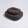 PillowVilla Bouclé Dog Bed PEBBLE Dog Bed PillowVilla Silver Circle Pets 