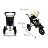 Pram Sled Flex Fit® Pram Sled The Original Hudson Silver Circle Pets 