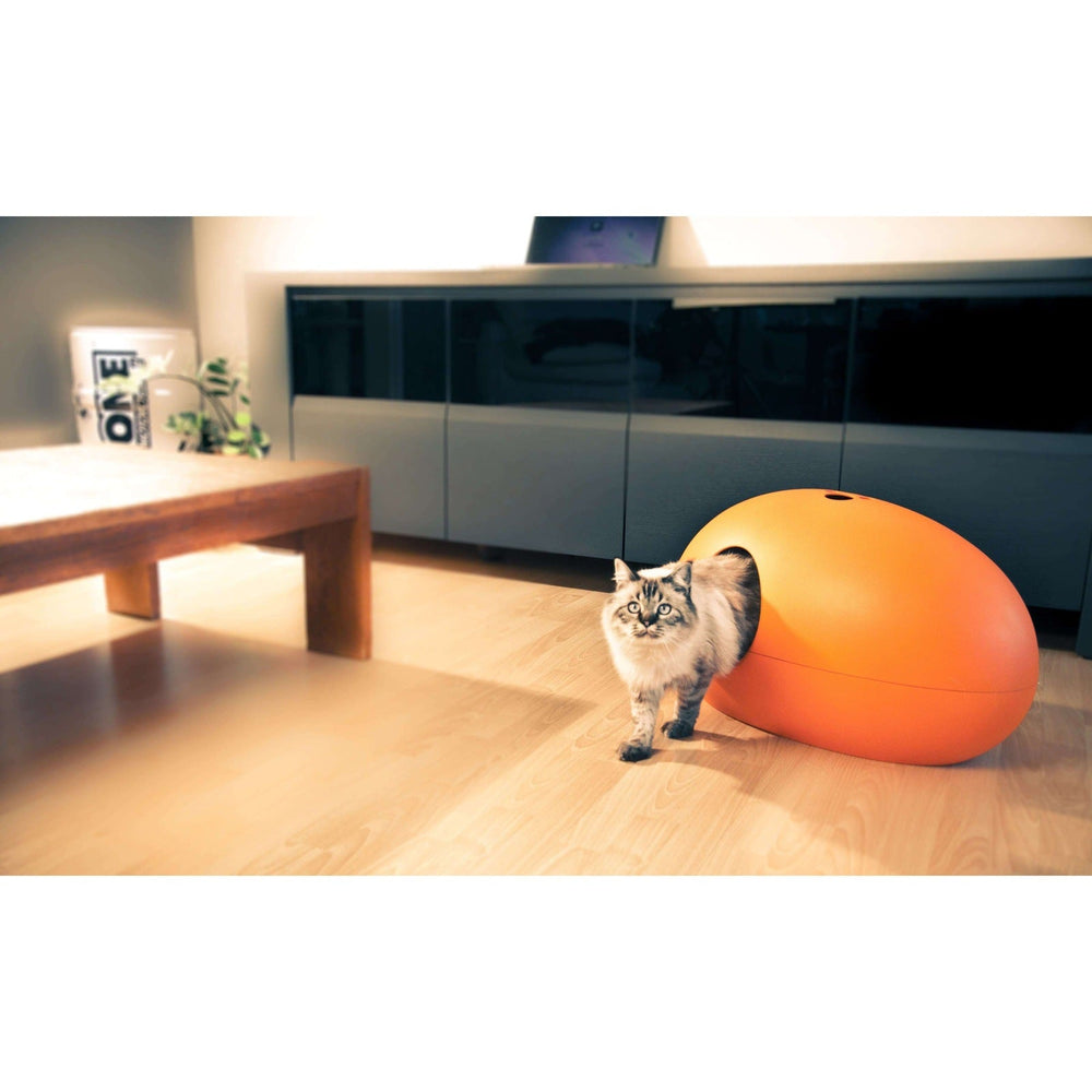 SinDesign Poopoopeedo Cat Litter Box Silver Circle Pets