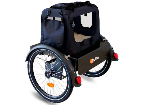 AddBike B-Back Box Pet | Tricycle Dog Bike Trailer-Pet Strollers-AddBike- Silver Circle Pets