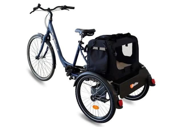 AddBike B-Back Box Pet | Tricycle Dog Bike Trailer-Pet Strollers-AddBike- Silver Circle Pets