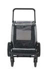 AirBuggy Cube Carriage Pet Cart | Integrated Ramp | Modular Roof-Pet Stroller-AirBuggy- Silver Circle Pets