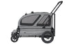 AirBuggy Cube Carriage Pet Cart | Integrated Ramp | Modular Roof-Pet Stroller-AirBuggy- Silver Circle Pets