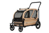 AirBuggy Cube Carriage Pet Cart | Integrated Ramp | Modular Roof-Pet Stroller-AirBuggy- Silver Circle Pets