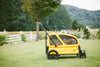 AirBuggy Cube Carriage Pet Cart | Integrated Ramp | Modular Roof-Pet Stroller-AirBuggy- Silver Circle Pets