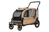 AirBuggy Cube Carriage Pet Cart | Integrated Ramp | Modular Roof-Pet Stroller-AirBuggy- Silver Circle Pets