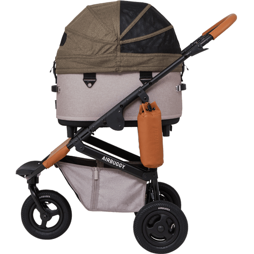 AirBuggy DOME 3 Brake Pet Stroller & Travel System | Handbrake | Slim Fold-Pet Stroller-AirBuggy- Silver Circle Pets