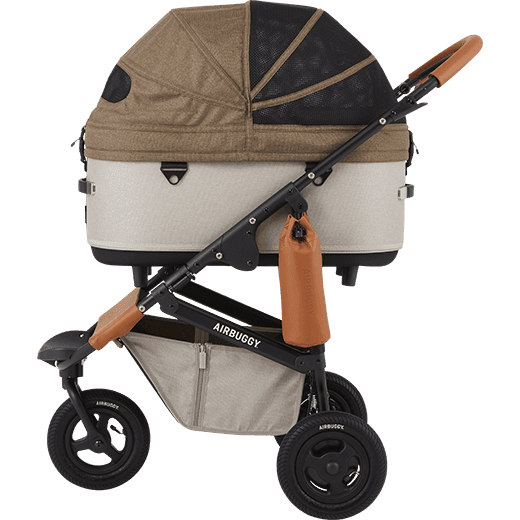 AirBuggy DOME 3 Brake Pet Stroller & Travel System | Handbrake | Slim Fold-Pet Stroller-AirBuggy- Silver Circle Pets