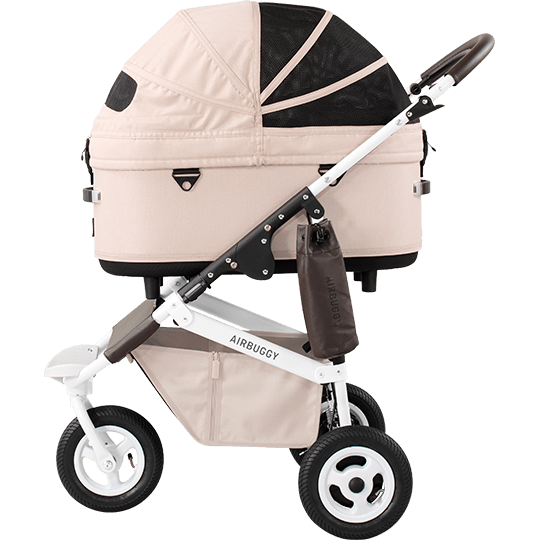 AirBuggy DOME 3 Brake Pet Stroller & Travel System | Handbrake | Slim Fold-Pet Stroller-AirBuggy- Silver Circle Pets