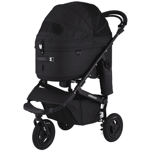 AirBuggy DOME 3 Brake Pet Stroller & Travel System | Handbrake | Slim Fold-Pet Stroller-AirBuggy- Silver Circle Pets