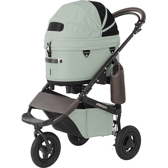 AirBuggy DOME 3 Brake Pet Stroller & Travel System | Handbrake | Slim Fold-Pet Stroller-AirBuggy- Silver Circle Pets