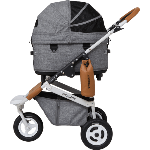 AirBuggy DOME 3 Brake Pet Stroller & Travel System | Handbrake | Slim Fold-Pet Stroller-AirBuggy- Silver Circle Pets