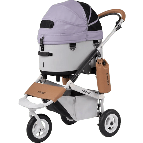 AirBuggy DOME 3 Brake Pet Stroller & Travel System | Handbrake | Slim Fold-Pet Stroller-AirBuggy- Silver Circle Pets