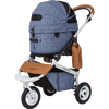 AirBuggy DOME 3 Brake Pet Stroller & Travel System | Handbrake | Slim Fold-Pet Stroller-AirBuggy- Silver Circle Pets