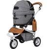 AirBuggy DOME 3 Brake Pet Stroller & Travel System | Handbrake | Slim Fold-Pet Stroller-AirBuggy- Silver Circle Pets