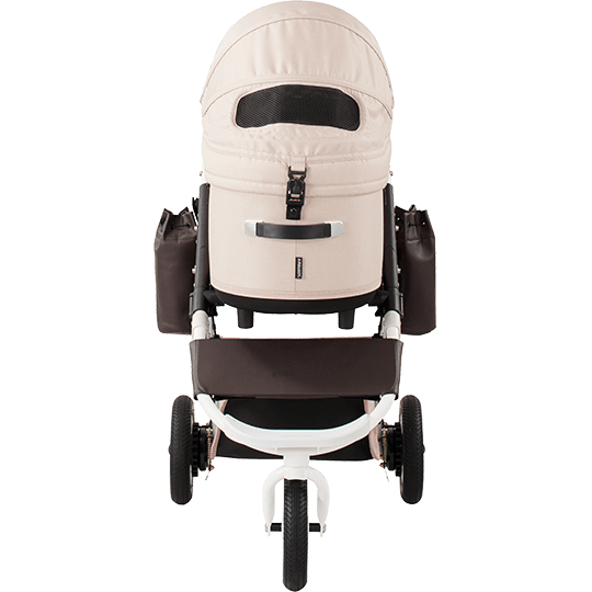 AirBuggy DOME 3 Brake Pet Stroller & Travel System | Handbrake | Slim Fold-Pet Stroller-AirBuggy- Silver Circle Pets
