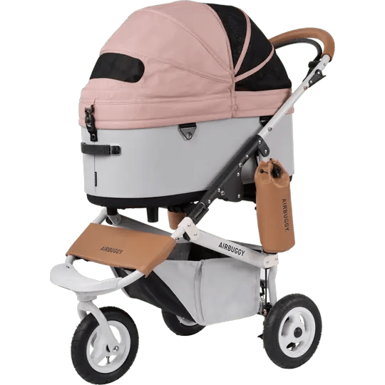 AirBuggy DOME 3 Brake Pet Stroller & Travel System | Handbrake | Slim Fold-Pet Stroller-AirBuggy- Silver Circle Pets