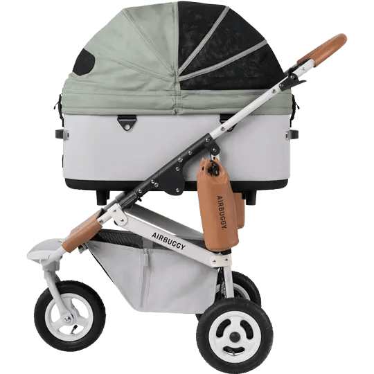 AirBuggy DOME 3 Brake Pet Stroller & Travel System | Handbrake | Slim Fold-Pet Stroller-AirBuggy- Silver Circle Pets