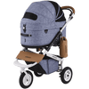 AirBuggy DOME 3 Brake Pet Stroller & Travel System | Handbrake | Slim Fold-Pet Stroller-AirBuggy- Silver Circle Pets