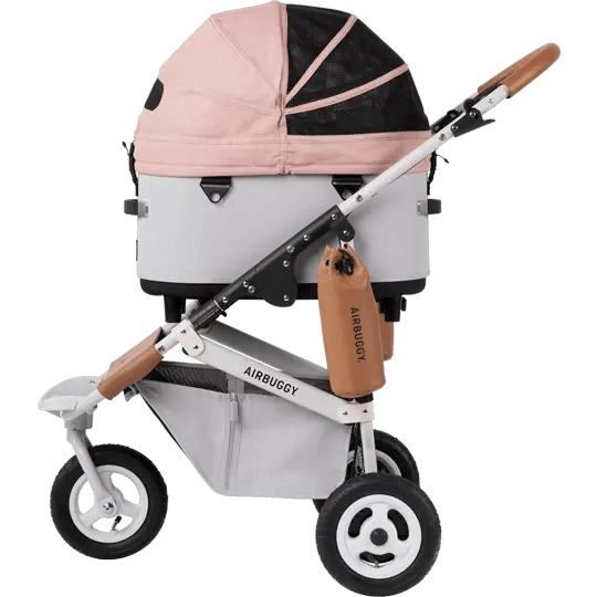 AirBuggy DOME 3 Brake Pet Stroller & Travel System | Handbrake | Slim Fold-Pet Stroller-AirBuggy- Silver Circle Pets