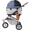 AirBuggy DOME 3 Brake Pet Stroller & Travel System | Handbrake | Slim Fold-Pet Stroller-AirBuggy- Silver Circle Pets