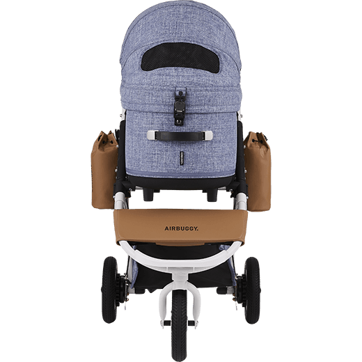 AirBuggy DOME 3 Brake Pet Stroller & Travel System | Handbrake | Slim Fold-Pet Stroller-AirBuggy- Silver Circle Pets