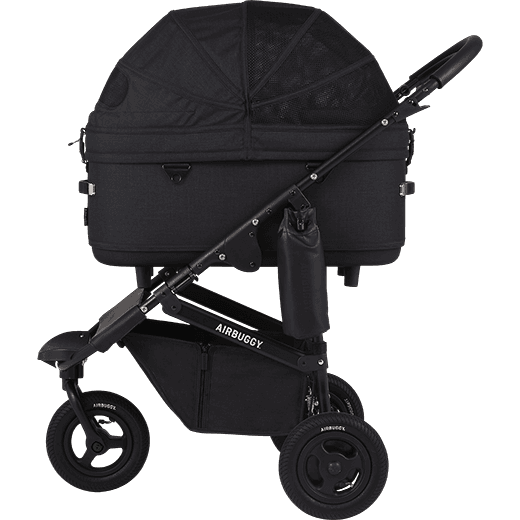 AirBuggy DOME 3 Brake Pet Stroller & Travel System | Handbrake | Slim Fold-Pet Stroller-AirBuggy- Silver Circle Pets