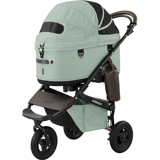 AirBuggy DOME 3 Brake Pet Stroller & Travel System | Handbrake | Slim Fold-Pet Stroller-AirBuggy- Silver Circle Pets