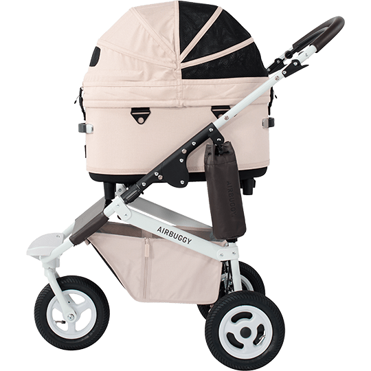 AirBuggy DOME 3 Brake Pet Stroller & Travel System | Handbrake | Slim Fold-Pet Stroller-AirBuggy- Silver Circle Pets