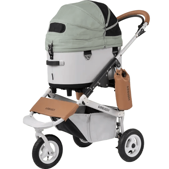 AirBuggy DOME 3 Brake Pet Stroller & Travel System | Handbrake | Slim Fold-Pet Stroller-AirBuggy- Silver Circle Pets