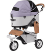 AirBuggy DOME 3 Brake Pet Stroller & Travel System | Handbrake | Slim Fold-Pet Stroller-AirBuggy- Silver Circle Pets