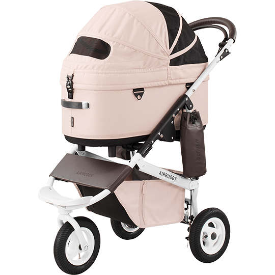 AirBuggy DOME 3 Brake Pet Stroller & Travel System | Handbrake | Slim Fold-Pet Stroller-AirBuggy- Silver Circle Pets